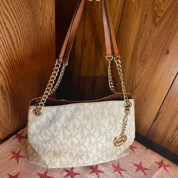 Michael Kors Beige and Brown Tote Bag - Picture 1 of 14